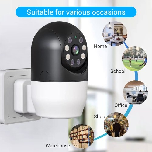 

Подключаемая камера 1080P Внутренняя беспроводная домашняя камера WiFi PTZ-камера 360-градусная внутренняя камера Ночное видение Обнаружение движения