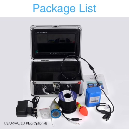 7inch Color LCD Monitor Underwater Fishing Camera 30 Meters Cable 8G TF Card 