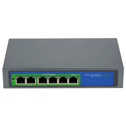 4 puertos 1000Mbps IEEE802.3at POE Switch/inyector Power over Ethernet para IP cámara VoIP teléfono AP aparatos 1006POE-