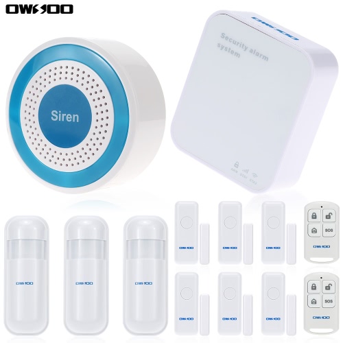 

OWSOO беспроводной WIFI интеллигентая(ый) звук & Flash сигнализации системы сирена удаленного приложения управления для системы бе