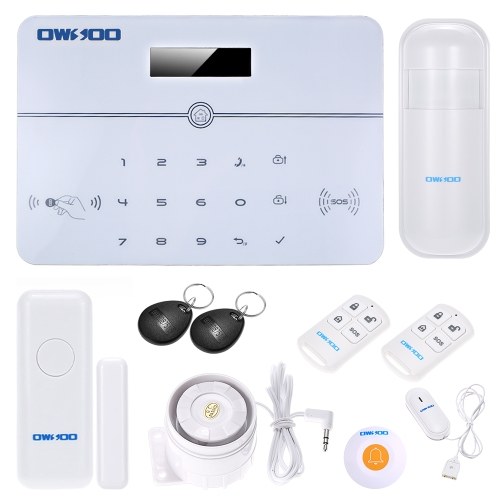 Deuxième main OWSOO 433 MHz sans fil Numérotation automatique PSTN Écran à cristaux liquides Invite vocale Téléphone Télécommande Système antivol de sécurité à domicile