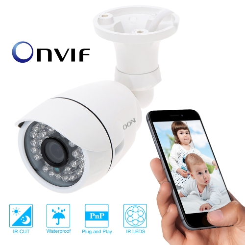 720P Weatherproof IP Camera Outdoor Night Vision ONVIF H.264