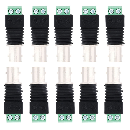 

BNC Female to AV Screw Terminal Block Connector 10pcs kit for CCTV/DVR/AV Devices