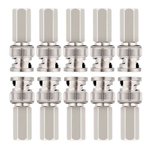 

Hexagon BNC Male RG58/RG59/RG60 Connector 10pcs kit for CCTV/DVR/AV Devices