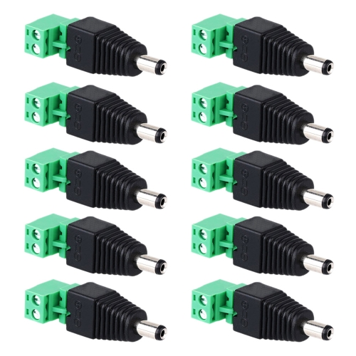 KKmoon DC Macho a AV Tornillo del Bloque de Terminales de Conector Kit 10pcs   para el Adaptador de Alimentación / CCTV