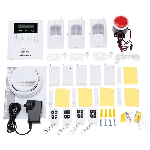 KKmoon Wireless 433MHZ GSM PSTN SMS Home Burglar Security Alarm System Kit