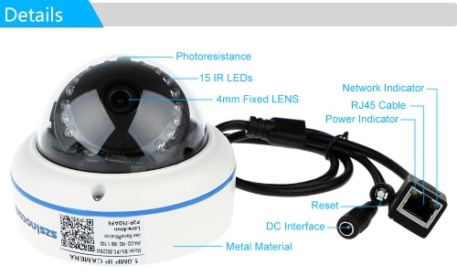 

szsinocam H.264 HD 720P-Мегапиксельная камера с Wi-Fi 15pcs IR LEDs CCTV Безопасности