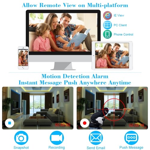 

Вторая рука KKmoon® 3.5 "H.264 HD 720P 2.8-12мм Автоматическая фокусировка PTZ Беспроводная беспроводная IP-камера Безопасность Камера видеонаблюдения Домашнее наблюдение