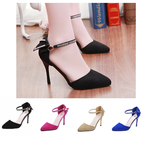

Fashion Women Summer Heels Pointed Toe Low Vamp Flat Sole Shoes Sandals Khaki