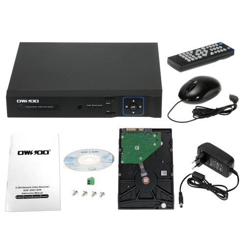 

OWSOO 16CH Channel Full 720P AHD DVR HVR NVR H.264 HD P2P Cloud Network Onvif Digital Video Recorder + 2TB Hard Disk support Audio Record Phone Control Motion Detection Email Alarm PTZ for CCTV Security Camera Surveillance System