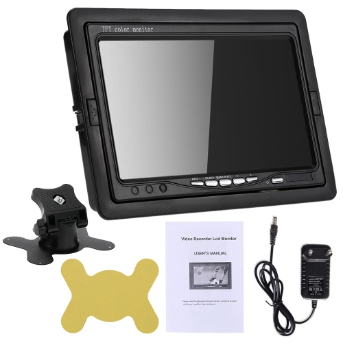 

7” Record Snapshot Playback CCTV Car Video Monitor Rearview Display support 64G SD Card DC 12V for 1200TVL Security Surveillance Camera