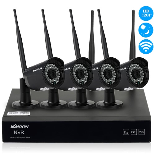 

KKmoon 4 Channel HD 720P Wireless WiFi NVR Camera System