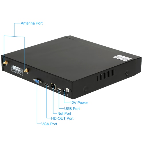 

KKmoon 4 Channel HD 720P Wireless WiFi NVR Network Video Recorder