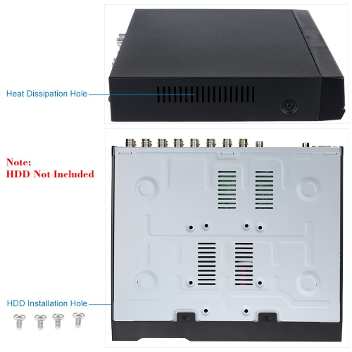 

OWSOO 16CH Channel Full AHD 1080N 1500TVL CCTV Surveillance DVR Security System P2P Cloud Onvif Network Digital Video Recorder + 8*720P Outdoor/Indoor Infrared Bullet Camera + 8*60ft Cable support IR-CUT Filter Infrared Night Vision Weatherproof Plug and 