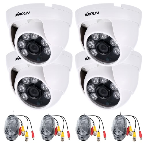 

KKmoon 4*1080P 2000TVL AHD CCTV Camera + 4*60ft Surveillance Cable