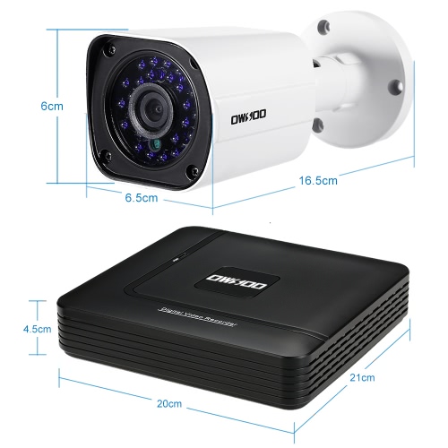 

OWSOO 4CH 1080N DVR + 4шт AHD 720P Bullet CCTV Camera PAL System