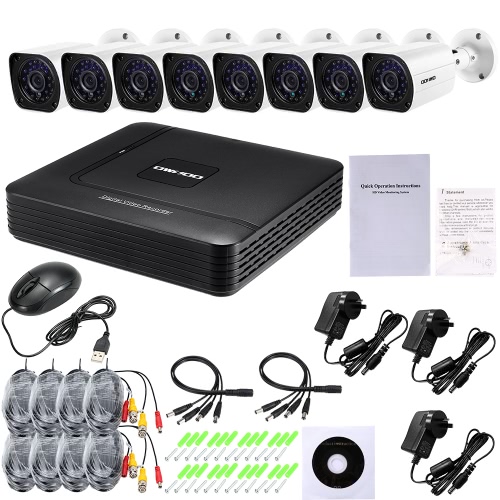 OWSOO 8CH 1080N + 8pcs AHD 720P Bullet sistema de la cámara CCTV PAL System