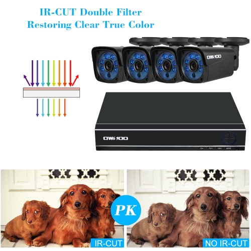 

OWSOO 4CH Channel 1080P POE NVR CCTV Camera System