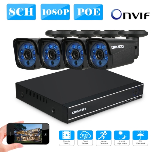 

OWSOO 8CH Channel 1080P POE NVR Camera Syste