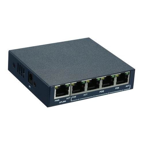 5 puertos 100 Mbps IEEE802.3af / en POE Switch / Injector