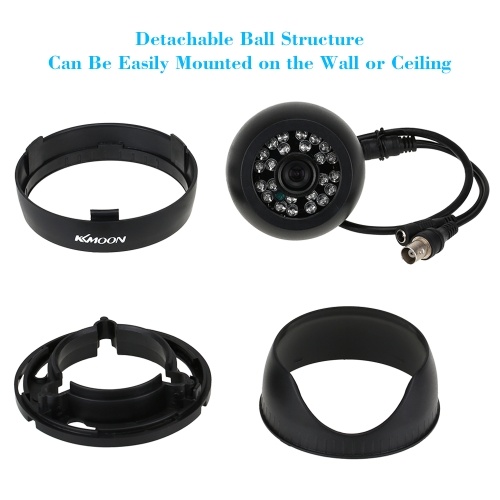 

KKmoon 4PCS 720P CCTV Camera Security Kit + 4pcs 60ft Video Cable