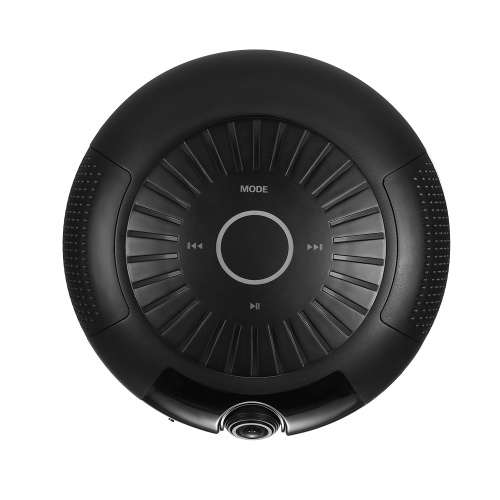 Caméra IP sans fil de sécurité à domicile WiFi 180 degrés HD 1080p BT haut-parleur lecteur de musique avec vision nocturne à deux voies de détection de mouvement audio soutien P2P lecture à distance de musique, noir