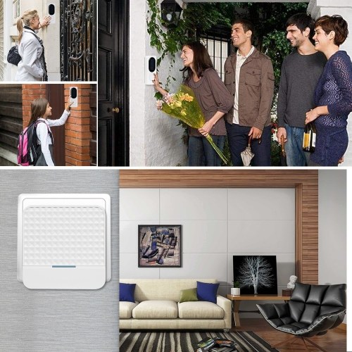 

300M / 1000ft длинный диапазон солнечной энергии беспроводной водонепроницаемый датчик освещения дверного звонка