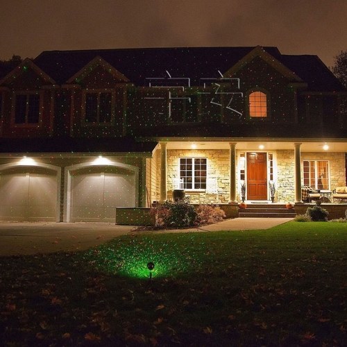 

Waterproof Outdoor Moving Full-Sky Christmas Laser-Projector Lamp Green & Red Stage Light