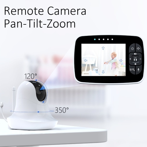 

CACAGOO Video Baby Monitor with Digital Camera, Digital 2.4Ghz Wireless Video Monitor with Temperature Monitor, 900ft Transmission Range, 2-Way Talk, Night Vision, High Capacity Battery