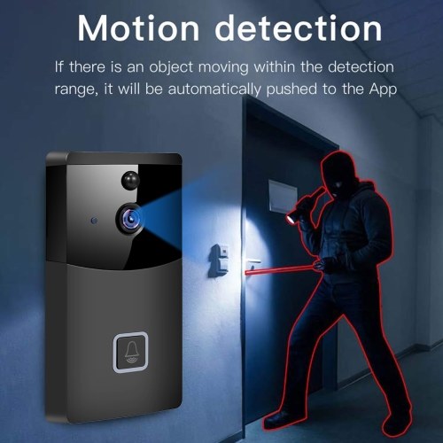 

Smart Wireless 2.4G WiFi Doorbell,1080P HD WiFi Security Camera with Two-way Audio