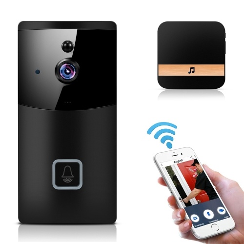 Smart Wireless 2.4G WiFi Doorbell,1080P HD WiFi Security Camera with Two-way Audio