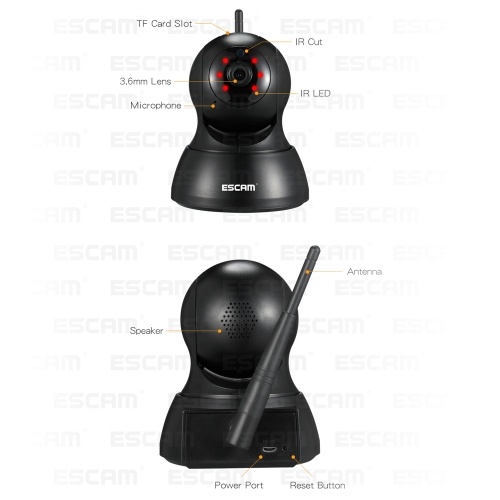 

ESCAM WiFi IP Camera Home Security Wireless Camera