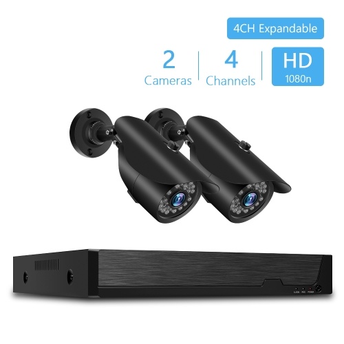 

4 Channel Digital Video Recorder + 2pcs 1080P Cameras with Home Security and Surveillance System Built-in 24pcs