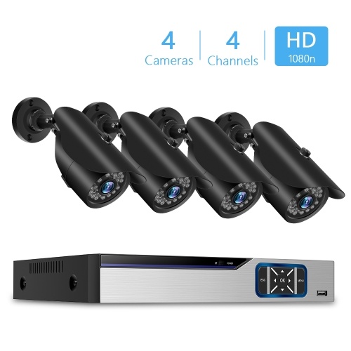 

4 Channel Digital Video Recorder + 4pcs 1080P Cameras with Home Security and Surveillance System