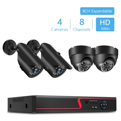 

8CH Surveillance and Security System 8Channel Digital Video Recorder + 4pcs Night Vision CCTV Cameras