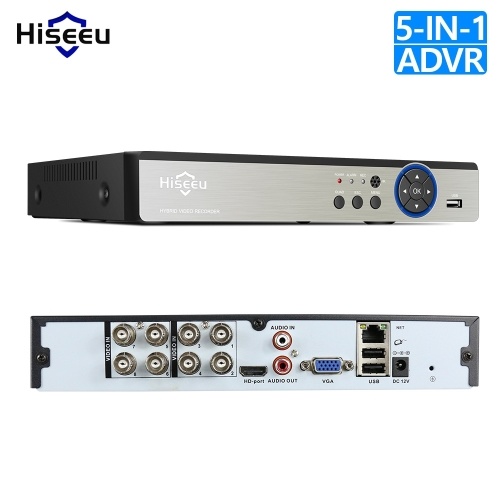 8CH CCTV DVR AHD CVI TVI CVBS IP 5-em-1 Gravadores DVR para sistema de segurança CCTV VGA HDMI