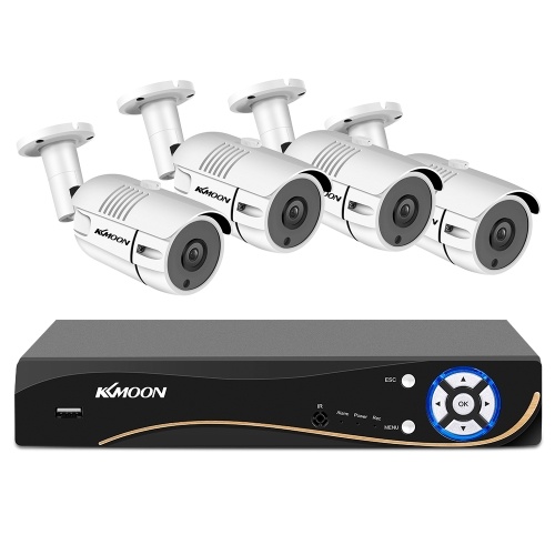 Sistema de Câmera de Segurança em Casa 8CH DVR + 4Pcs 2MP Full HD Outdoor Analog Camera Waterproof Vigilância