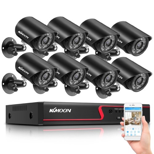 Heimsicherheitskamerasystem 8CH DVR + 8Pcs 1080P HD Wasserdichte Überwachungskamera für den Außenbereich