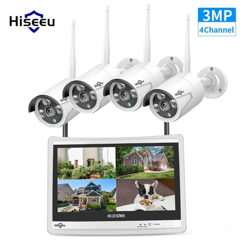 

All in one with 12'' LCD Monitor Wireless Security Camera System