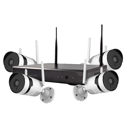 

3MP Wireless Security Camera System, 8CH NVR 4Pcs Home Outdoor WiFi Surveillance Camera with Night Vision, Waterproof, Motion Alert, Remote Access, Two-way Audio, No Hard Disk
