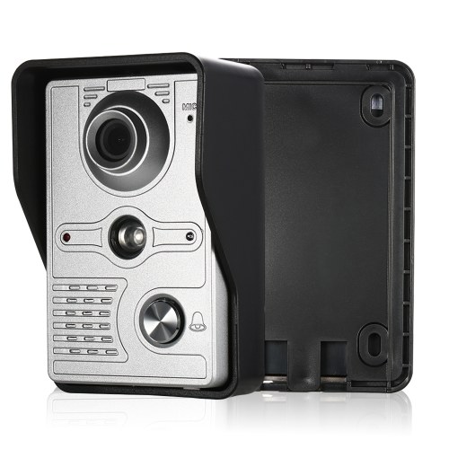 OWSOO  7 inch Wired Video Doorbell Indoor Monitor with IR-CUT Rainproof Outdoor Camera Visual Intercom Two-way Audio Remote Unlock Video Door Phone 