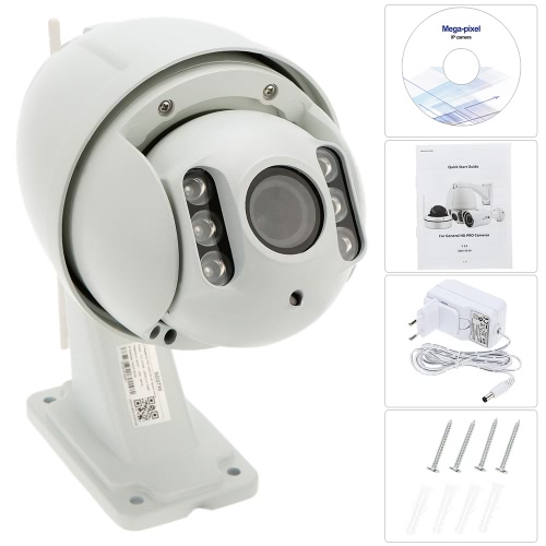 

KKmoon H.264 HD 1080P 2.8-12mm Auto-focus PTZ Wireless WiFi IP Camera Security CCTV Camera Home Surveillance