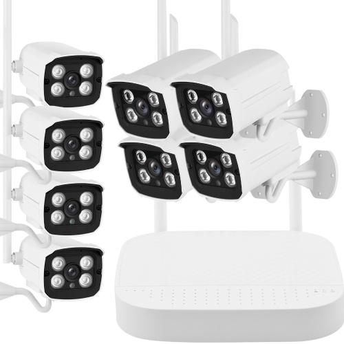 

8CH 1080P Wireless Security Camera System, 8Channel 1080P CCTV NVR + 8PCS 1080P 2.0MP Indoor Outdoor Surveillance IP Cameras with Night Vision, Motion Alert, Tuya APP Remote Access, IP66 Waterproof, No Hard Disk