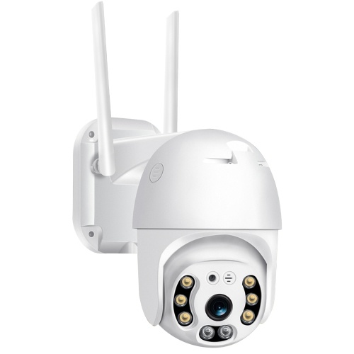 Câmera de segurança externa, câmera de segurança doméstica sem fio Pan Tilt, câmera de vigilância doméstica 5MP WiFi com visão noturna colorida, visualização remota de 360 °, áudio bidirecional, detecção de movimento, IP66 à prova d'água