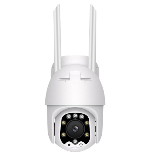 Telecamera IP PTZ da 5 MP Telecamera di sicurezza WiFi wireless impermeabile da esterno Mini telecamera WiFi PTZ con visione notturna, audio bidirezionale, rilevamento di suoni/movimento, rilevamento automatico, IP66 impermeabile