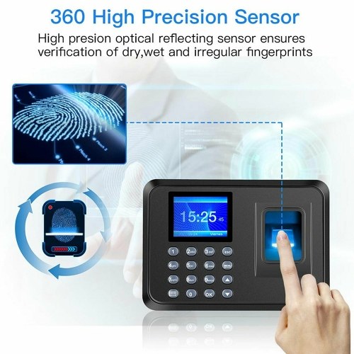 2.8'' TFT LCD Display Biometric USB Fingerprint Attendance Machine Free Software Password Employee Checking-in Reader