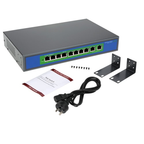 

8 Port 1000Mbps IEEE802.3af POE Switch/Injector Power over Ethernet for IP Camera VoIP Phone AP devices 1010POE-AF