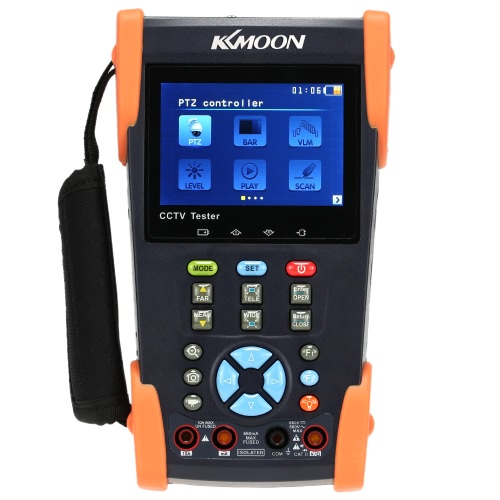 

KKmoon 3,5 дюймов LCD CCTV камеры тестер видео монитор PTZ/кабель Tracer/DMM/TDR/VFL/IP сканирования/порт проблескивая HVT-2623T