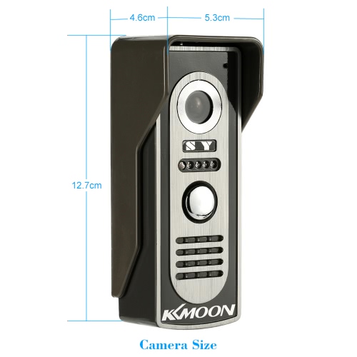 

KKmoon 7” Wired Video Door Phone System Visual Intercom Doorbell with 1*800x480 Indoor Monitor + 1*700TVL Outdoor Camera support Unlock Infrared Night View Rainproof for Home Surveillance