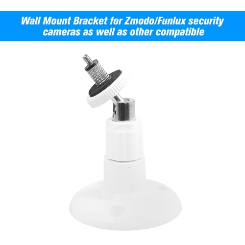 Paquete de 1 soporte ajustable Soporte de seguridad para techo de mesa de pared para cámara Zmodo / Funlux, blanco